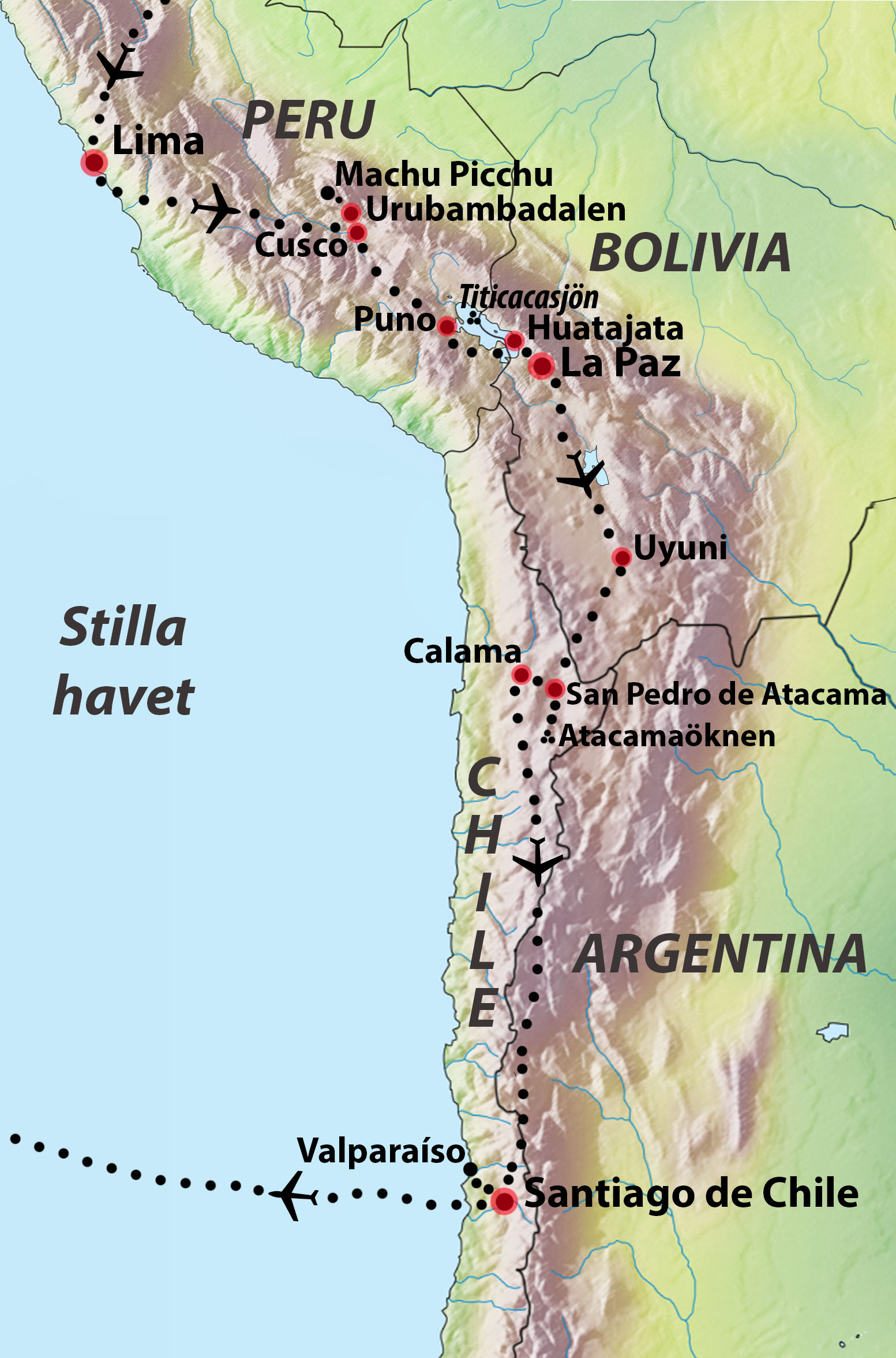 Bolivia Karta - Vi skräddarsyr din drömresa till Bolivia